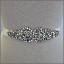 Load image into Gallery viewer, Elegant Bridal Sparkling Crystal Wedding Ribbon Belt