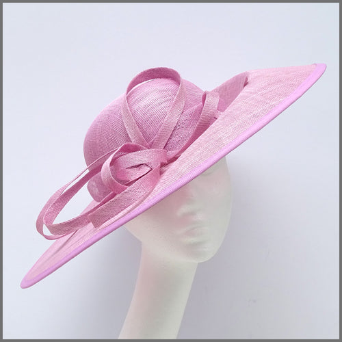 Elegant Candy Pink Hatinator on Headband for Formal Event