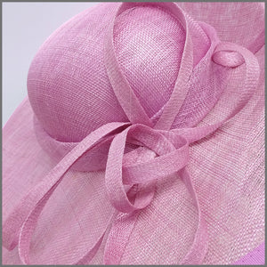 Elegant Candy Pink Sinamay Disc Fascinator