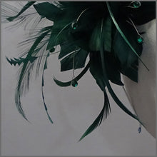 Load image into Gallery viewer, Flower Fascinator in Emerald Green for Race Day