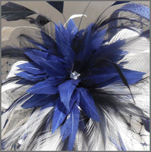 Load image into Gallery viewer, Formal Flower Hatinator in Navy Blue &amp; Ivory