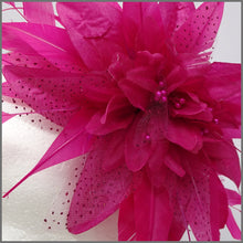 Load image into Gallery viewer, Fuchsia Pink Flower Fascinator for Wedding Event