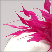 Load image into Gallery viewer, Fuchsia Pink Flower Fascinator for Race Day