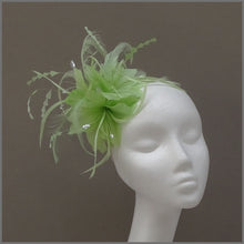 Load image into Gallery viewer, Headband Fascinator in Lime Green for Race Day
