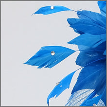 Load image into Gallery viewer, Marine Blue Occasion Fascinator with Diamanté
