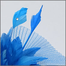 Load image into Gallery viewer, Marine Blue Crinoline Special Occasion Fascinator