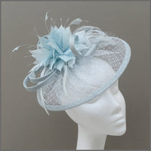 Load image into Gallery viewer, Mini Hatinator with Flower in Peppermint Blue for Wedding