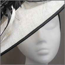 Load image into Gallery viewer, Mother of the Bride Disc Fascinator in Black &amp; White