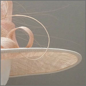 Mother of the Bride Wedding Hat in Nude Blush Pink