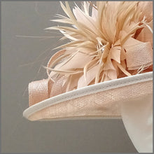 Load image into Gallery viewer, Royal Ascot Ladies Day Hat in Nude Blush Pink
