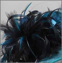 Load image into Gallery viewer, Mother of the Bride Wedding Hat in Navy &amp; Teal