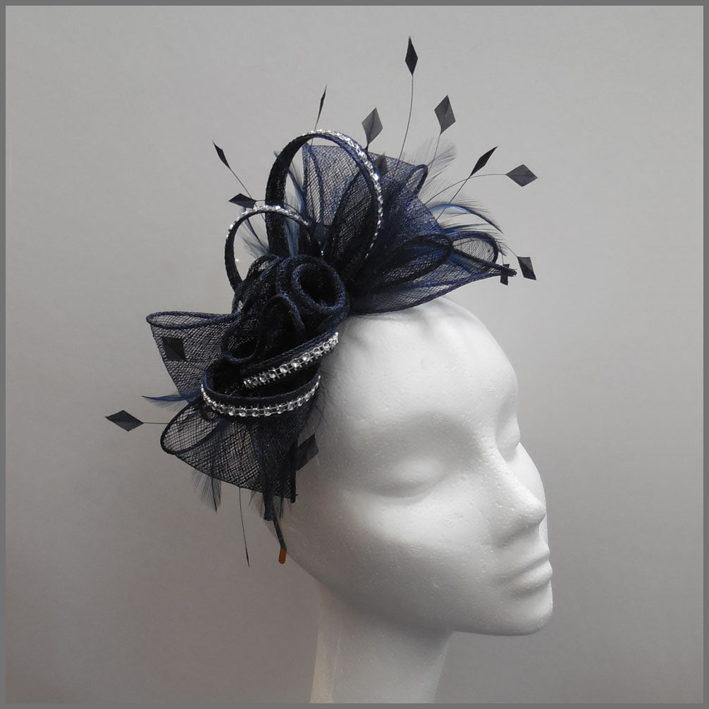 Georgia Fascinator Navy