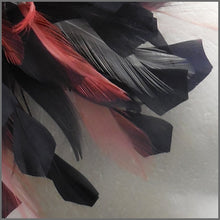 Load image into Gallery viewer, Occasion Feather Fascinator Dark Navy &amp; Coral 