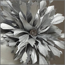 Load image into Gallery viewer, Occasion Feather Fascinator in Metallic Silver for Formal Event