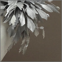 Load image into Gallery viewer, Occasion Feather Fascinator in Metallic Silver for Race Day
