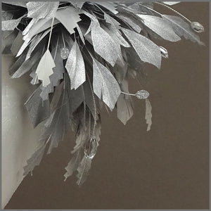 Occasion Feather Fascinator in Metallic Silver for Race Day