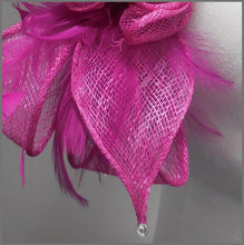 Load image into Gallery viewer, Peony Pink Rose Wedding Fascinator on Headband