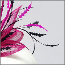 Load image into Gallery viewer, Fuchsia Pink &amp; Black Halloween Headpiece with Large Spider