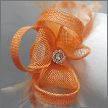 Load image into Gallery viewer, Small Apricot Fascinator for Special Occasion