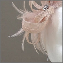 Load image into Gallery viewer, Small Wedding Guest Fascinator in Blush Pink