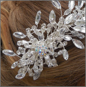 Sparkly Crystal & Diamanté Bridal Side Tiara