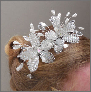 Sparkly Crystal & Pearl Bridal Wedding Tiara