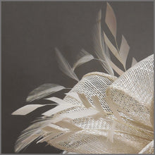 Load image into Gallery viewer, Special Occasion Feather Fascinator in Oyster