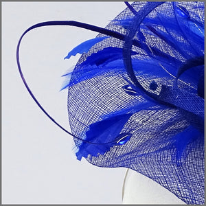 Race Day Feather Hatinator in Regal Blue