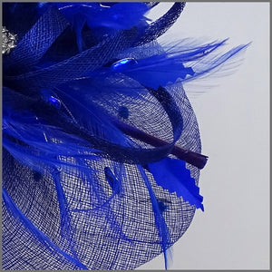 Special Occasion Feather Hatinator in Regal Blue