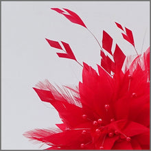 Load image into Gallery viewer, Unique Full Feather Red Formal Ladies Headband