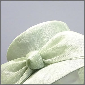 Wedding Hat in Pale Green with Bow