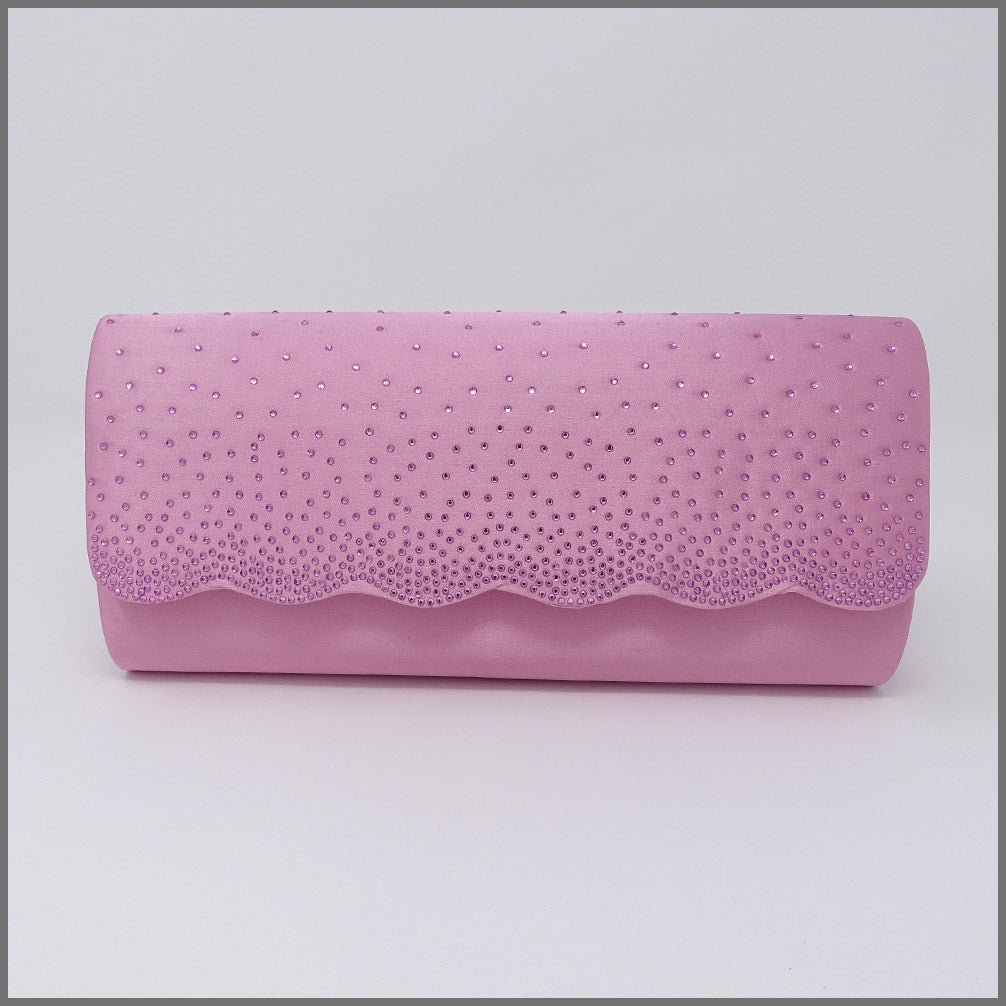 Pale pink satin clutch clearance bag