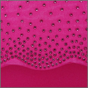 Women's Fuschia Pink Satin Clutch Bag with Diamanté